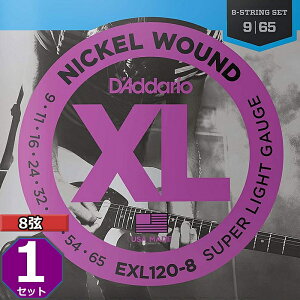 8p D'Addario EXL120-8 Nickel Wound 009-065 __I GLM^[