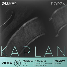 D'Addario Kaplan Forza Viola Strings K413 MM ダダリオ ヴィオラ弦 ミディアムスケール ミディアムテンション バラ弦 G線