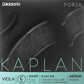 D'Addario Kaplan Forza Viola Strings K414 SM ダダリオ ヴィオラ弦 ショートスケール ミディアムテンション バラ弦 C線