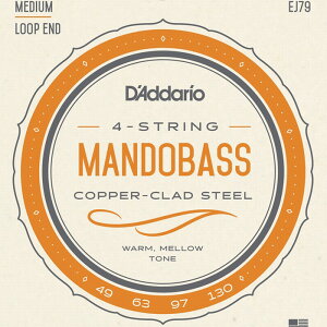 D'Addario EJ79 Mandobass Medium 049-130 Copper-Clad Steel __I }hx[X