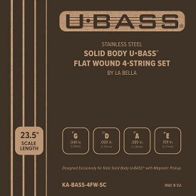 KALA Solid Body U-BASS Strings Flat Wound KA-BASS-4FW-SC カラ ユーベース ステンレス フラットワウンド