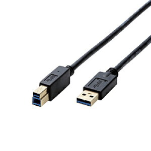 ELECOM(�G���R��) USB�P�[�u���@1m�@USB3.0 A�I�X-B�I�X�@�n�[�h�f�B�X�N�EHDD�ڑ��@3�d�V�[���h�@�����b�L�R�l�N�^ �u���b�N DH-AB3N10BK DHAB3N10BK