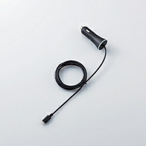 ELECOM(�G���R��) �J�[�`���[�W���[ �V�K�[�\�P�b�g 12W Lightning�P�[�u����� ���C�g�j���O 1.5m �y iPhone 13 / 12 / SE (��2����) �Ή� �z �u���b�N �u���b�N MPA-CCL01BK MPACCL01BK