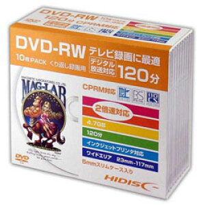 C DVD-RWԂ^p 120 2{Ή 10 5mmSlimP[XzCgChv^u HDDRW12NCP10SC HDDRW12NCP10SC