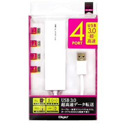 Nakabayashi お得な情報満載 UH3034W USB3.0ハブ バスパワー 4ポート ブランド雑貨総合 ホワイト