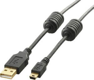 ELECOM(�G���R��) U2C-MF10BK �i�t�F���C�g�R�A�t��USB2.0�P�[�u��/�u���b�N/1.0m�j U2CMF10BK �y864�z