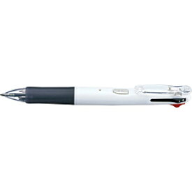ゼブラ 4C 多色ボールペン クリップ-オンG 白 B4A3-W ［0.7mm］ B4A3W