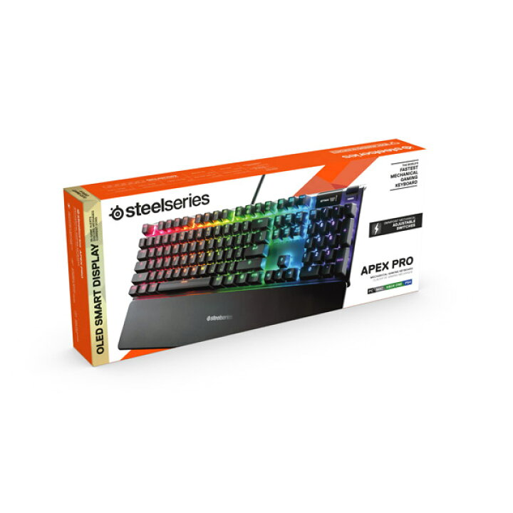 楽天市場】SteelSeries 有線ゲーミングキーボード USB 64629 Apex Pro 