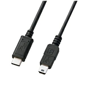 SANWA SUPPLY(�T�����T�v���C) 1.0m�mUSB-C �� USB miniB�n2.0�P�[�u�� �[�d�E�]���@�u���b�N�@KU-CMB10 KUCMB10