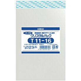 シモジマ HEIKO　OPP袋　テープ付き　クリスタルパック　T11−16 6740800T1116