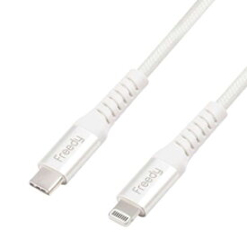 KOMATECH PD対応 USB Type-C to ライトニングケーブル（Type-C to Lightning Cable / 1m / White) Freedy ホワイト EA1408WH EA1408WH
