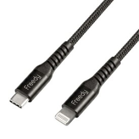 KOMATECH PD対応 USB Type-C to ライトニングケーブル（Type-C to Lightning Cable / 2m /Black) ブラック EA1405BK