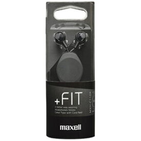 maxell +FiT(ブラック)MXH-C110RBK＜1.0mコード＞【コード巻き取り】 カナル型イヤホン MXHC110RBK
