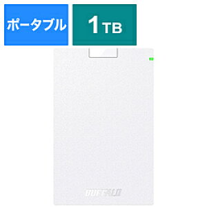BUFFALO(�o�b�t�@���[�j HD-PCG1.0U3-BWA [�|�[�^�u���^ /1TB] USB3.1(Gen.1)�Ή� �|�[�^�u��HDD [�z���C�g] HDPCG1.0U3BWA [�U���s��]