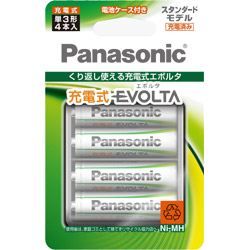 最新のデザイン Panasonic パナソニック BK-3MLE 4BC 単3形 充電池 人気メーカー ブランド 4本 エボルタ EVOLTA スタンダードモデル BK3MLE4BC