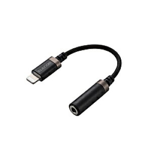 ELECOM(エレコム) Lightning-4極イヤホン端子 変換ケーブル 高耐久 ブラック MPA-L35S01BK MPAL35S01BK