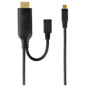 ELPA 2m［HDMI ⇔ マイクロHDMI＋micro USBポート］　HDMIケーブル　USB-MHL200P USBMHL200P