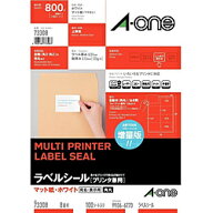 エーワン ラベルシール［プリンタ兼用］マット（A4サイズ・8面（2列×4段）・100シート（800片））　7330…