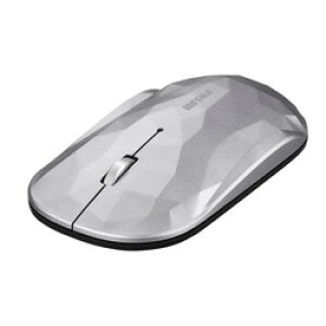 BUFFALO(�o�b�t�@���[�j ���^ 3�{�^�� ���� BlueLED�}�E�X �W�I���g���[ �V���o�[ BSMBW338GSV BSMBW338GSV