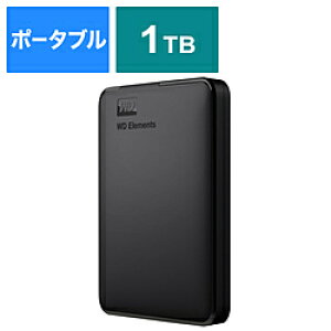Western Digital WDBUZG0010BBK-JESE m|[^u^ /1TBn OtHDD USB-Aڑ WD Elements Portable WDBUZG0010BBKJESE