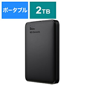 Western Digital WDBUZG0020BBK-JESE m|[^u^ /2TBn OtHDD USB-Aڑ WD Elements Portable WDBUZG0020BBKJESE
