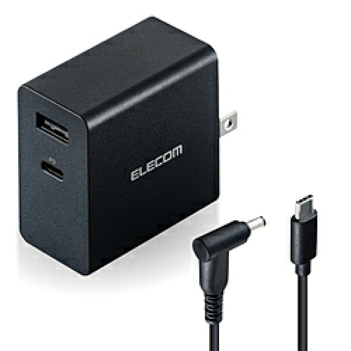 楽天市場 Elecom エレコム Ac Usb充電器 Usb C 丸コネクタケーブル ノートpc タブレット対応 52 5w 2ポート Usb C Usb A Usb Power Delivery対応 ブラック Acdc Pdbk Acdcpdbk 振込不可 代引不可 ソフマップ楽天市場店