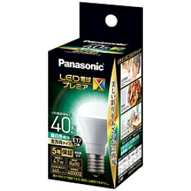 Panasonic(パナソニック) LED電球プレミアX 4.7W（昼白色相当） LDA5NDGE17SZ4 ［E17 /一般電球形 /昼白色 /1個 /全方向タイプ］ LDA5NDGE17SZ4