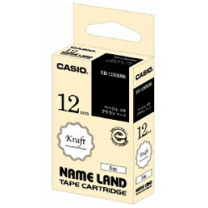 CASIO(�J�V�I) �l�[�������h�e�[�v�iNAME LAND�j �N���t�g�e�[�v �i�u���E���^�x�[�W�������^12mm���j XR-12KRBR XR12KRBR