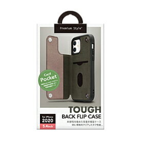 PGA iPhone 12 mini 5.4インチ対応タフバックフリップケース ブラック Premium Style ブラック PG-20FPU03BK PG20FPU03BK