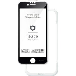 HAMEE [iPhone SE 2020/8/7/6s/6p]iFace Round Edge Tempered Glass Screen Protector EhGbWKX ʕیV[g 41-890264 ubN
