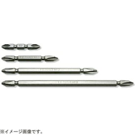 山下工業研究所 E4S100-P02P 1/4インチ(6.35mm)H プラス片側ビット(14mm溝/マグネット付/紙袋入) 全長100mm No.2 10本入 E4S100P02P