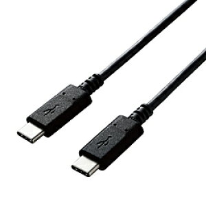 ELECOM(�G���R��) USB-C �� USB-C�P�[�u�� [�[�d /�]�� /2.0m /PD60W /USB2.0] �u���b�N U2C-CC20NBK2 �mUSB-C �� USB-C�n U2CCC20NBK2 �y864�z