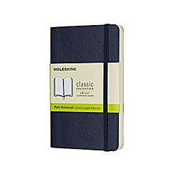 MOLESKINE カラーノート ノートブック 人気 ソフトカバー プレーン 実物 無地 QP613B20 Sブルー Pocket