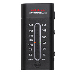 aiwa アイワ ポケットラジオ ブラック AR-AP40B AM FM ARAP40 メーカー在庫限り品 ワイドFM対応 期間限定特価品