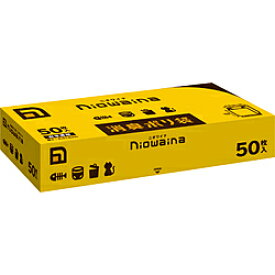 日本サニパック 消臭袋 大サイズ マチ付 箱タイプ ニオワイナ(niowaina) 白 SS01 ［50枚 /半透明］