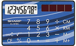 SHARP シャープ EL-878S-X EL878SX 8桁 本物 セール特別価格 クレジットカード型電卓
