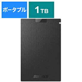 BUFFALO(バッファロー） SSD-PG1.0U3-BC 外付けSSD USB-A接続 ブラック ［1TB /ポータブル型］ SSDPG1.0U3BC 【sof001】 [振込不可] [代引不可]
