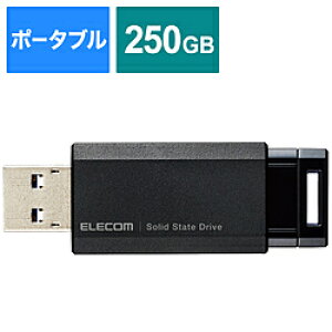 ELECOM(�G���R��) ESD-EPK0250GBK �O�t��SSD USB-A�ڑ� PS5/PS4�A�^��Ή�(Chrome/iPadOS/iOS/Mac/Windows11�Ή�) �u���b�N �m250GB /�|�[�^�u���^�n ESDEPK0250GBK [�U���s��] [����s��]