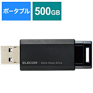 ELECOM(�G���R��) ESD-EPK0500GBK �O�t��SSD USB-A�ڑ� PS5/PS4�A�^��Ή�(Chrome/iPadOS/iOS/Mac/Windows11�Ή�) �u���b�N �m500GB /�|�[�^�u���^�n ESDEPK0500GBK �y864�z [�U���s��] [����s��]