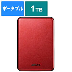 BUFFALO(�o�b�t�@���[�j HD-PUS1.0U3-RDD �O�t��HDD HD-PUSU3-D�V���[�Y ���b�h [�|�[�^�u���^ /1TB] HDPUS10U3RDD