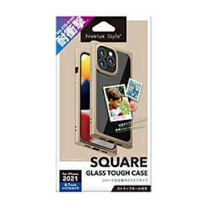 PGA iPhone 13 Pro �Ή� 6.1inch 3�� �K���X�^�t�P�[�X �X�N�G�A�^�C�v Premium Style �x�[�W�� PG-21NGT07BE PG21NGT07BE �y852�z