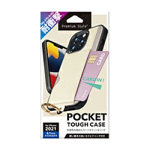 PGA iPhone 13 Pro �Ή� 6.1inch 3�� �|�P�b�g�t �n�C�u���b�h�^�t�P�[�X Premium Style �x�[�W�� PG-21NPT05BE PG21NPT05BE