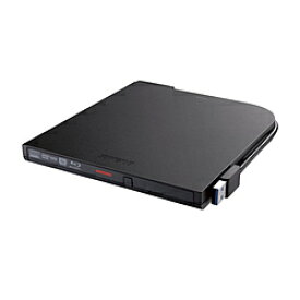 BUFFALO(バッファロー） ポータブルブルーレイドライブ (Chrome/Mac/Windows11対応) ブラック BRXL-PT6U3-BKE ［USB-A／USB-C］ BRXLPT6U3BKE 【864】