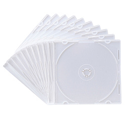 SANWA SUPPLY(サンワサプライ) Blu-ray DVD CD対応 プラケース スリムタイプ 1枚収納×10  ホワイト FCD-PU10MWN FCDPU10MWN