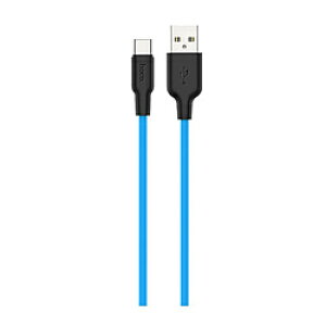 HOCO X21Plus�V���R���[�d�P�[�u�� Type-C hoco �u���[ X21P-TC20-BL �mUSB-A �� USB-C�n X21PTC20BL