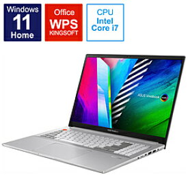 ASUS(エイスース) ノートパソコン Vivobook Pro 16X OLED N7600PC【有機EL】 クールシルバー N7600PC-L2025W ［16.0型 /Windows11 Home /intel Core i7 /WPS Office /メモリ：16GB /SSD：512GB /2021年11月モデル］ N7600PCL2025W