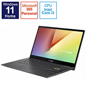 ASUS(エイスース) ノートパソコン VivoBook Flip 14 TP470EA インディーブラック TP470EA-EC492WS [14.0型 /Windows11 S /intel Core i3 /Office Personal /メモリ：4GB /SSD：128GB /タッチパネル対応 /2022年3月モデル] TP470EAEC492WS