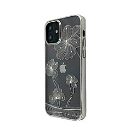 BELEX iPhone 13 Pro 対応 Crystal Flora Series case DEVIA silver DEVIA4326 DEVIA4326