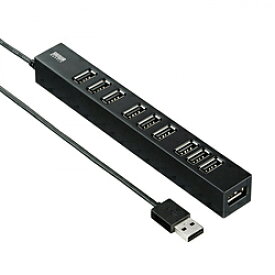 SANWA SUPPLY(サンワサプライ) USB-2H1001BKN USB-Aハブ (Chrome/Mac/Windows11対応) ブラック ［バス＆セルフパワー /10ポート /USB2.0対応］ USB2H1001BKN
