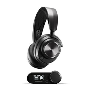 SteelSeries 61520J �Q�[�~���O�w�b�h�Z�b�g Arctis Nova Pro Wireless �u���b�N �m���C�����X�iBluetooth�{USB�j /���� /�w�b�h�o���h�^�C�v�n 61520J